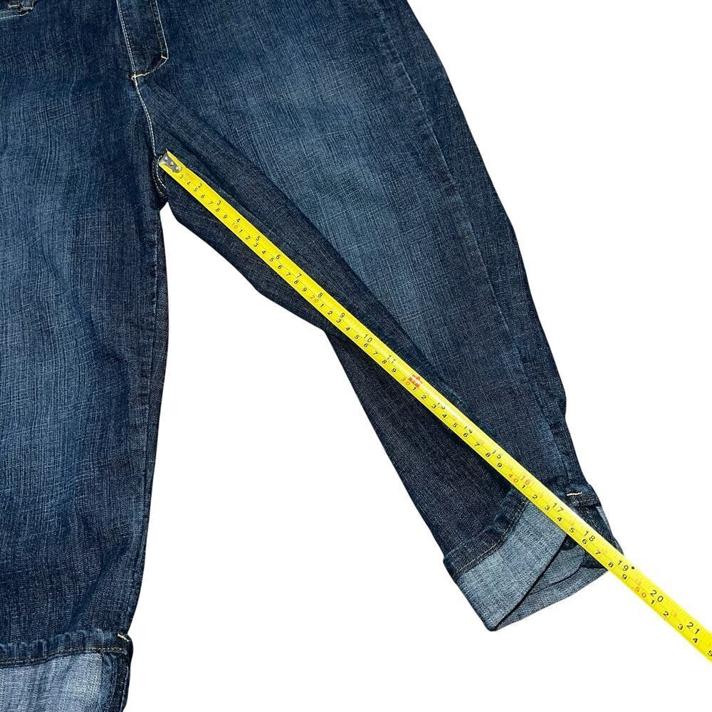 RIDERS BY LEE Dark Wash Cuffed Capri Jeans Size 14M - Picture 9 of 10